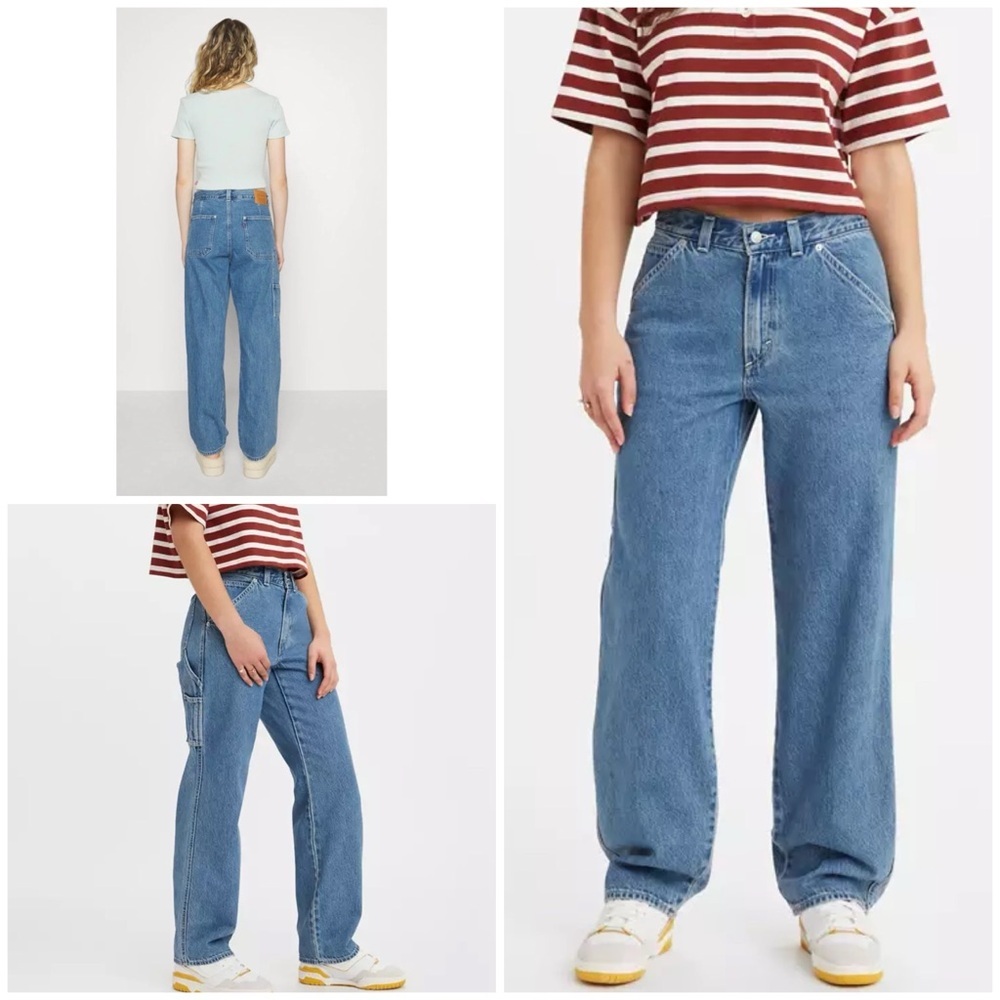 EUC Levi's Premium DAD Utility Pants High Waist Straight Legs Jeans 25​